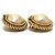 Orecchini a clip Chanel Vintage CC Coco Mark Logo D'oro - vista 4