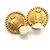 Orecchini a clip Chanel Vintage CC Coco Mark Logo D'oro - vista 8