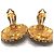 Orecchini a clip Chanel Vintage Gripoir con strass Rosso D'oro - vista 12