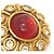 Orecchini a clip Chanel Vintage Gripoir con strass Rosso D'oro - vista 14