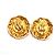 Orecchini a clip Chanel Vintage Gripoir con strass Rosso D'oro - vista 2