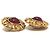 Orecchini a clip Chanel Vintage Gripoir con strass Rosso D'oro - vista 4