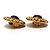 Orecchini a clip Chanel Vintage Gripoir con strass Rosso D'oro - vista 5
