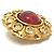 Orecchini a clip Chanel Vintage Gripoir con strass Rosso D'oro - vista 8