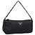 PRADA Accessory Pouch Nylon Black Silver Auth 200929V Silvery