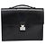 Borsa Business CARTIER Pelle Nero Oro Auth ka5875 D'oro - vista 2