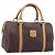 Céline CELINE Borsa mini Boston in tela Macadam PVC Pelle Marrone Oro Auth 197824V D'oro