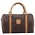 Céline CELINE Borsa mini Boston in tela Macadam PVC Pelle Marrone Oro Auth 197824V D'oro - vista 13