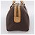 Céline CELINE Borsa mini Boston in tela Macadam PVC Pelle Marrone Oro Auth 197824V D'oro - vista 4