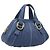 Bulgari Borsa a mano BVLGARI Chandra in pelle blu e oro Auth 198928A