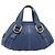Bulgari Borsa a mano BVLGARI Chandra in pelle blu e oro Auth 198928A - vista 13
