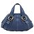 Bulgari Borsa a mano BVLGARI Chandra in pelle blu e oro Auth 198928A - vista 2