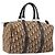 Borsa Boston Christian Dior Trotter Canvas Beige Gold Auth 199799 D'oro