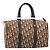 Borsa Boston Christian Dior Trotter Canvas Beige Gold Auth 199799 D'oro - vista 2