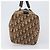 Borsa Boston Christian Dior Trotter Canvas Beige Gold Auth 199799 D'oro - vista 4