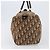 Borsa Boston Christian Dior Trotter Canvas Beige Gold Auth 199799 D'oro - vista 5