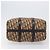 Borsa Boston Christian Dior Trotter Canvas Beige Gold Auth 199799 D'oro - vista 9