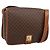 Céline Borsa a tracolla CELINE Macadam Canvas PVC Leather Brown Gold Auth 200945 Marrone D'oro
