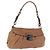 Borsa a tracolla PRADA in pelle marrone argento Auth 200291V