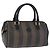 Pequin Borsa a mano FENDI Pecan Canvas PVC Marrone Nero Auth ka5839