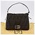 Borsa a tracolla FENDI Zucca Canvas Mamma Baguette Lana Brown Black Auth BA15090V Marrone Nero - vista 12