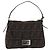 Borsa a tracolla FENDI Zucca Canvas Mamma Baguette Lana Brown Black Auth BA15090V Marrone Nero - vista 13