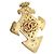 Spilla CHANEL Metallo Tono Oro CC Auth 197927M