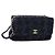 CHANEL Schultertasche mit Kette Tweed Schwarz Goldfarben CC Auth BA14816SM