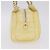 Bolso de mano CHANEL COCO Mark Chain de cuero charol Amarillo Plata CC Auth 197714 - vista 4