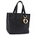 Borsa Christian Dior in pelle nera e oro Auth 197734 Nero D'oro