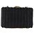 Borsa a tracolla con catena PRADA in rattan nero e oro Auth 197136M D'oro - vista 2