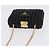 Borsa a tracolla con catena PRADA in rattan nero e oro Auth 197136M D'oro - vista 6