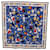 Sciarpa CHANEL in seta blu CC Auth 195615V