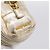 Borsa a pochette Miu Miu Matelassé in pelle oro autentica 196981A D'oro - vista 17