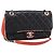Bolso de hombro CHANEL Matelasse27 Chain en piel de cordero negro con CC plateado Auth 200287SAM Plata