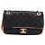 Bolso de hombro CHANEL Matelasse27 Chain en piel de cordero negro con CC plateado Auth 200287SAM Plata - vista 13