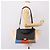 Céline Borsa a Mano CELINE Trapeze Lana 2way Beige Silver Auth 198538V Argento - vista 27