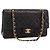 Borsa CHANEL Double Flap Chain Matelasse 25 in Pelle di Agnello Nera e Oro Auth yk20797SAM Nero D'oro