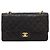 Borsa CHANEL Double Flap Chain Matelasse 25 in Pelle di Agnello Nera e Oro Auth yk20797SAM Nero D'oro - vista 13