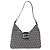 Sac à épaule FENDI Zucchino Canvas Mamma Baguette Navy Silver Auth 199586V Argenté Bleu Marine - vue 13
