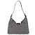 Sac à épaule FENDI Zucchino Canvas Mamma Baguette Navy Silver Auth 199586V Argenté Bleu Marine - vue 2
