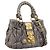 Borsa a mano Miu Miu Matelassé in pelle 2way Grigio Oro Auth 200159V Marrone D'oro