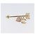 Spilla CHANEL COCO Mark Heart Metallo Tono Oro Rosa CC Auth 199074M - vista 8