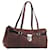 Borsa a tracolla PRADA in pelle marrone argento Auth yk20802SAV