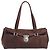 Borsa a tracolla PRADA in pelle marrone argento Auth yk20802SAV - vista 13
