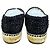 Chanel Espadrillas in Tweed e Pelle d'Agnello Metallizzata CC - Nero/Argento - vista 5