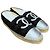 Chanel Espadrillas in Tweed e Pelle d'Agnello Metallizzata CC - Nero/Argento - vista 6