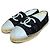 Chanel Espadrillas in Tweed e Pelle d'Agnello Metallizzata CC - Nero/Argento - vista 7