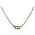 Collana Christian Dior metallo Gold Tone Auth 193477