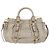 Borsa a mano Miu Miu Vitellolux 2way Beige Gold Auth 200264V D'oro - vista 2